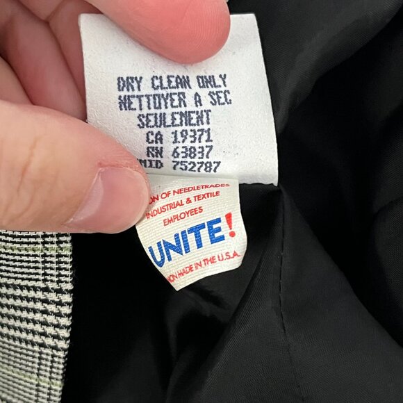 Ann Klein VTG houndstooth mini wool jumper dress size 8 plaid academic classic - Picture 6 of 7